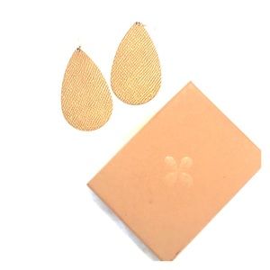 Gala Gold Nickel & Suede Earrings, size medium